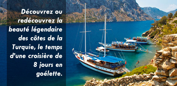 Les côtes turques en goélette